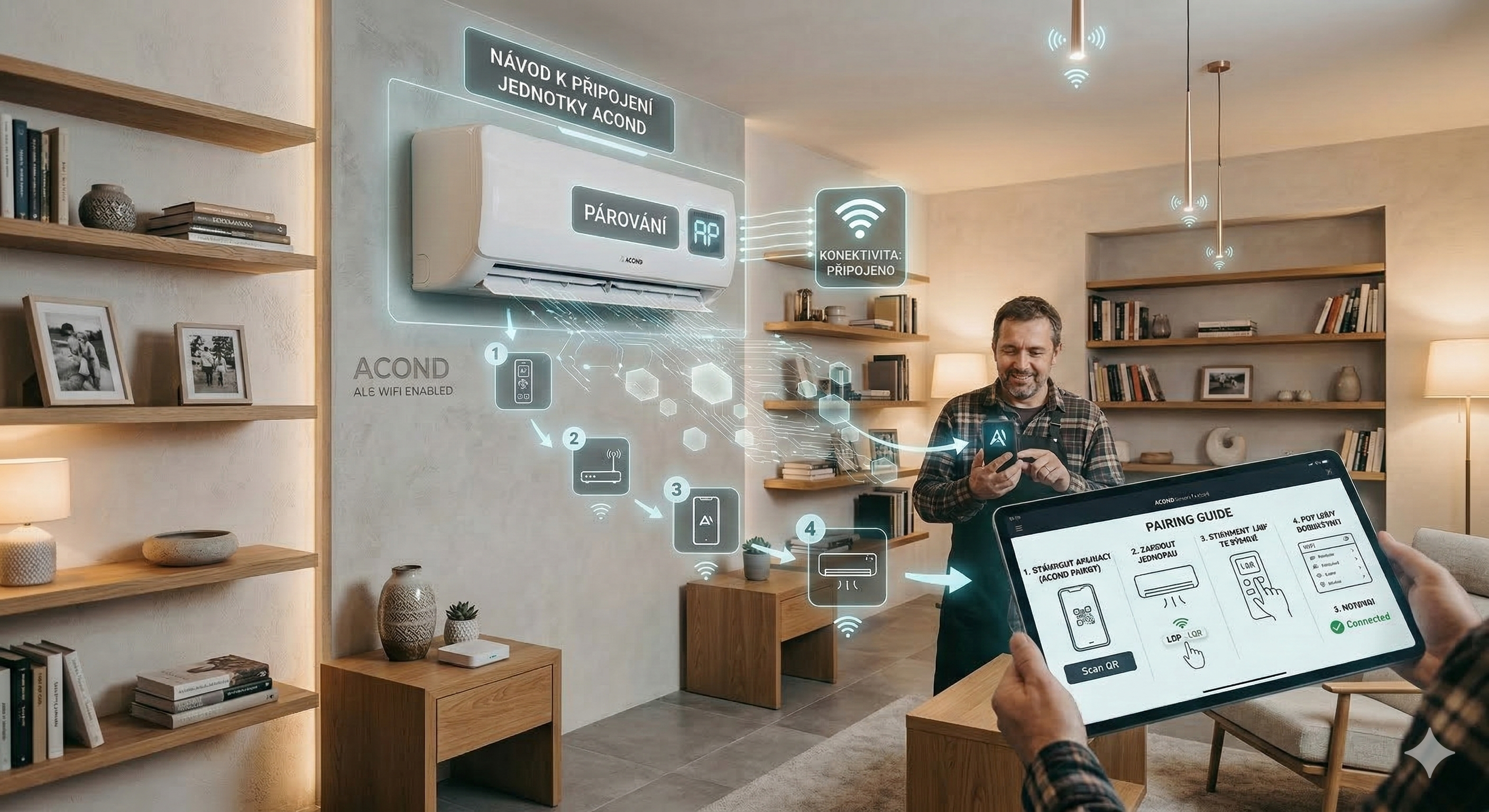 Jak propojit klimatizaci ACOND s vaším chytrým telefonem